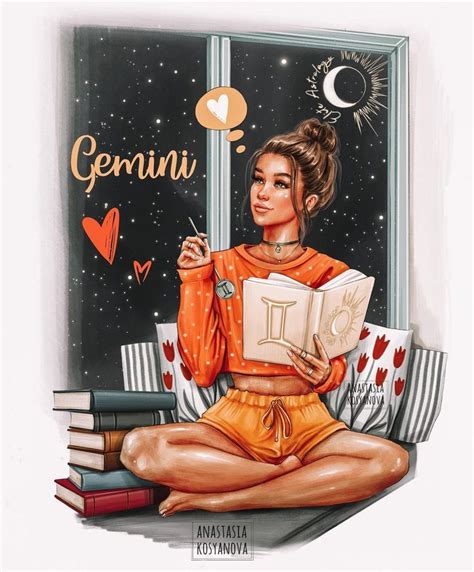 Anastasia Kosyanova On Instagram “gemini” ♊️ Illustration For My