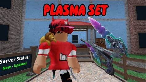 Gameplay With The Plasma Set Roblox Mm2 Youtube