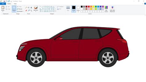 How To Draw In Ms Paint Car Drawing Tutorial How To Draw Car In