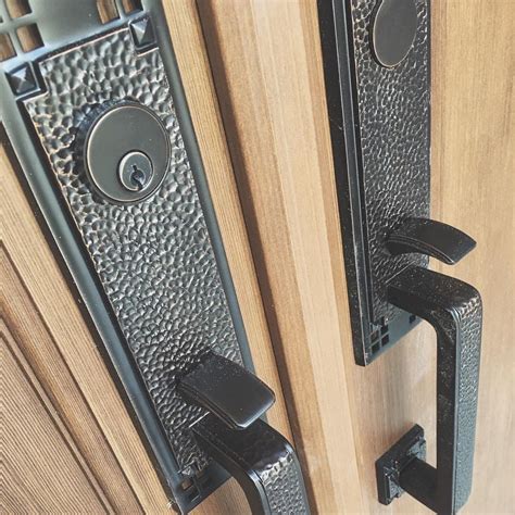 Arts And Crafts Style Entry Door Hardware MockupsCreative