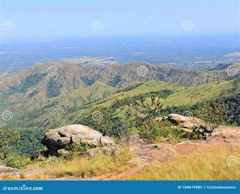 Aerial View Of Chapada Dos Guimaraes Mato Grosso Brazil Stock Image