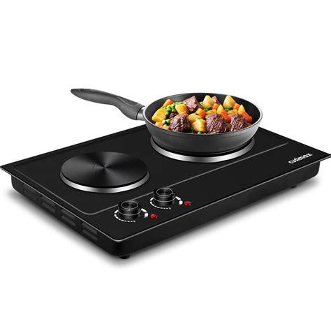 Snapklik CUSIMAX Hot Plate 1800W Electric Burner Double Hot Plate For Cooking Countertop