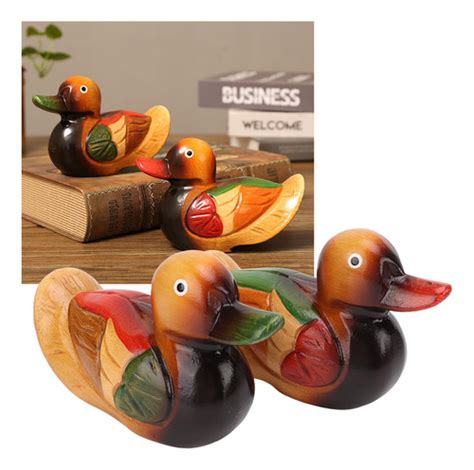 Estatuas De Patos De Madera De Pato Mandarín Pintadas A Mano Cuotas