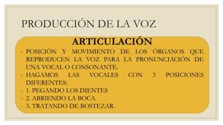 TÉCNICA VOCAL para canto y oratoria pptx