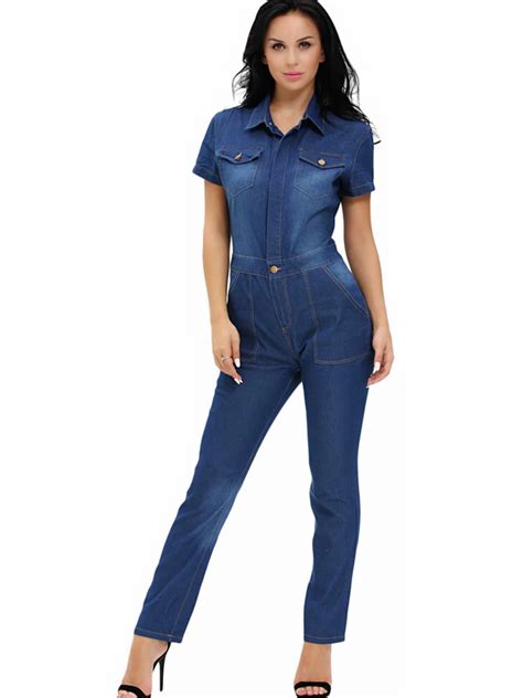 Women Ripped Denim Jumpsuits Casual Sexy Stretch Romper Ladiesdenim Pencil Overalls Stretch