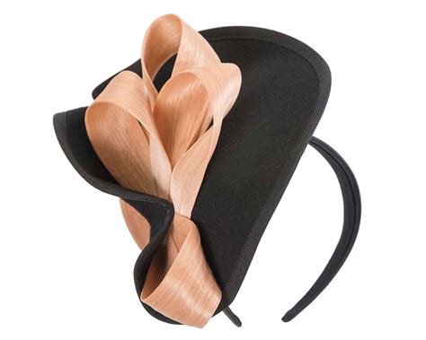 Twisted Black Nude Felt Fascinator By Fillies Collection Online In Australia Hats From Oz