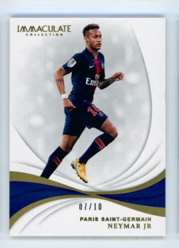 Neymar Jr Panini Immaculate Collection Gold Psg Soccer Card