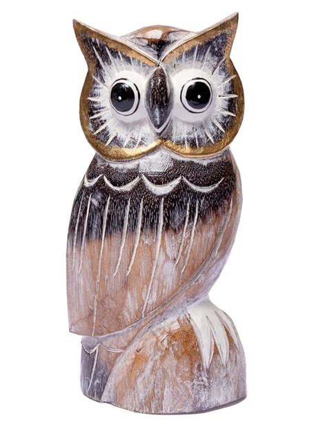 Статуэтка сова деревянная резная с золотом,высота 30см — цена 650 грн в ...