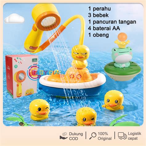 jual  mainan mandi kepala shower bentuk bebekperahu penyemprot