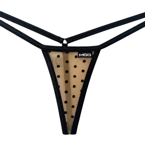 Nude Polka Dot Mini Sheer G String Micro Gigi
