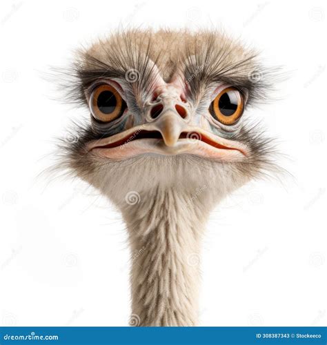 Expressive Ostrich Staring At Camera: Emu Hunting Art Royalty-Free