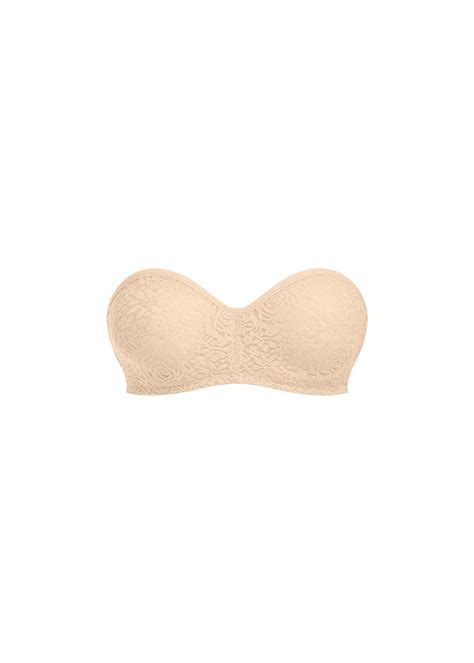 Underwear For Her Bras Biustonosz Strapless Wacoal Halo Lace Wa Nue Strapless Bra Nude