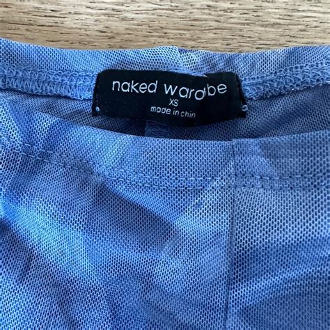 Naked Wardrobe Women S Blue Top Depop