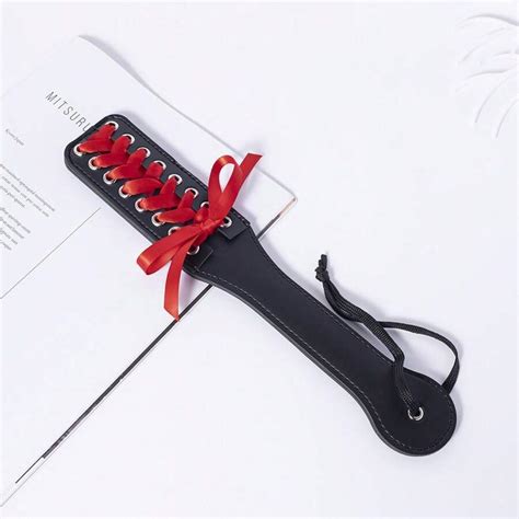 Bow Racket Princess Style Love Leather Spanking Paddle Punishment Alternative Props Sex Supplies