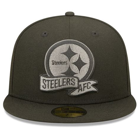 New Era Pittsburgh Steelers Black Tonal 2022 Sideline 59fifty Fitted H