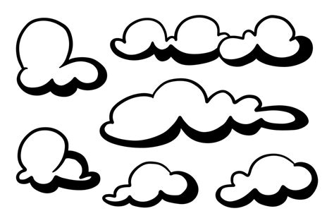 Doodle Set Of Clouds Vector Illustration Vector Art At Vecteezy