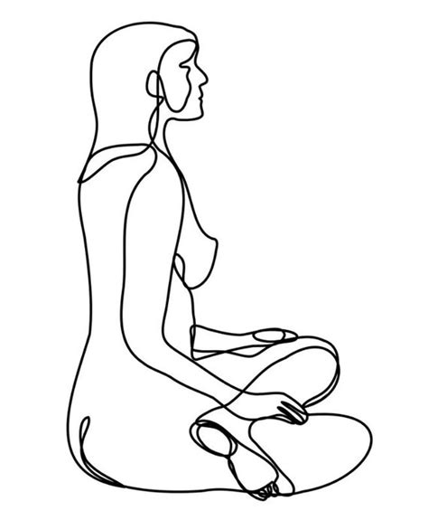 Female Nude Sitting One Knee Up Side View Image Etsy