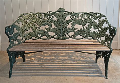 Coalbrookdale Fern And Blackberry Garden Bench Cast Iron And Oak