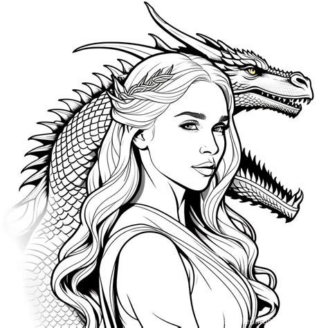 Daenerys Targaryen With Dragon Stable Diffusion Online