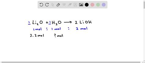 SOLVED How Many Moles Of H2O Are Needed To React Completely With 2 0