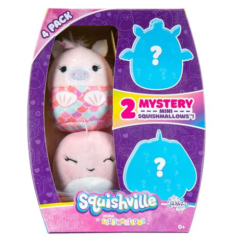 Jazwares Squishmallows Squishville Mini Mystical Mystery Squad 4 Pack