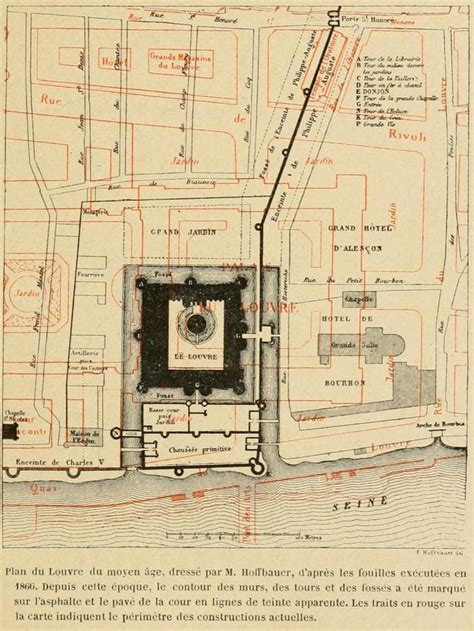 Plan Of Medieval Louvre Louvre Medieval Paris