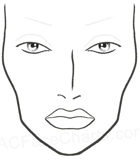 Free Printable Face Charts For Makeup Artists