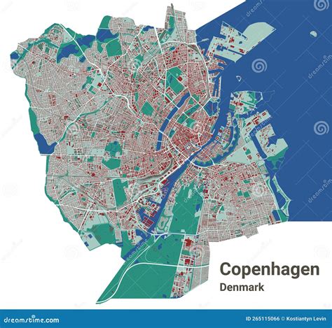 Copenhagen Map. Detailed Map of Copenhagen City Administrative Area