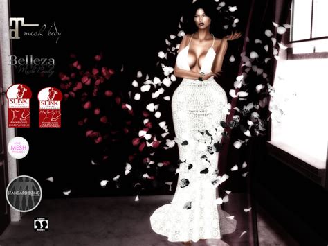 Second Life Marketplace Dress Gown White