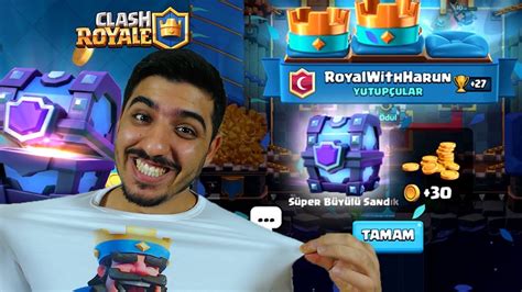 SÜPER BÜYÜLÜ SANDIK DÜŞÜRDÜM Clash Royale YouTube