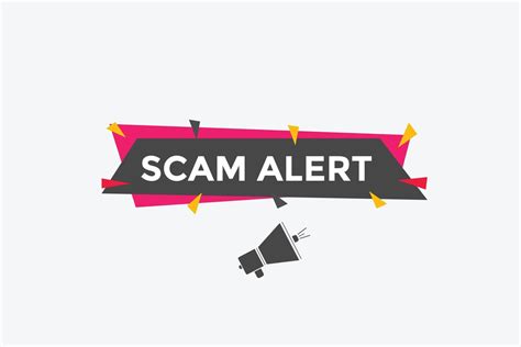 Scam Alert Text Button Speech Bubble Scam Alert Colorful Web Banner