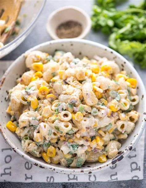 Corn Pasta Salad The Flavours Of Kitchen