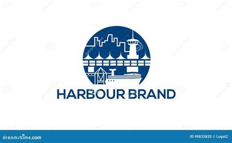 Harbor Vector Logo Design Template Stock Vector Illustration Of