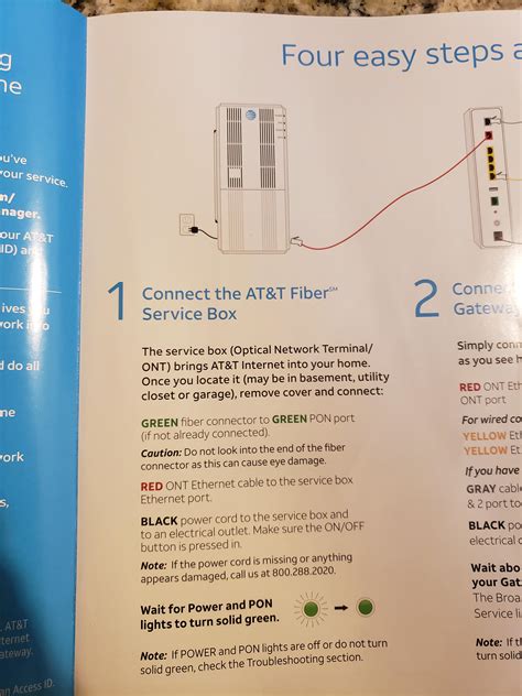 Trying to hook up ATT 1000 internet with a self installation kit. Need
