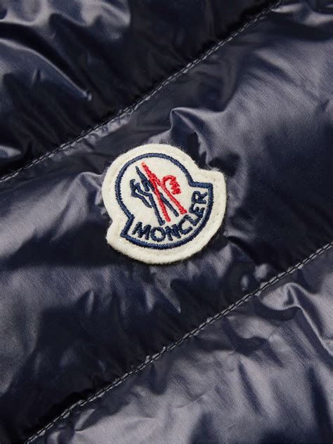 Navy Slim Fit Logo Appliquéd Quilted Shell Down Gilet MONCLER MR PORTER