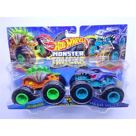Jual Hot Wheels Monster Trucks Motosaurus Vs Mega Wrex Baru Shopee Indonesia