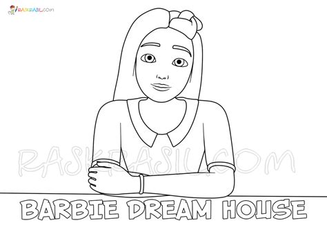 barbie house coloring page