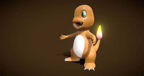 Archivo STL Pokémon Charmander OBJ Diseño imprimible en 3D para