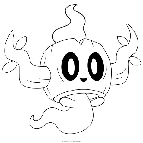 Phantump Pokemon Coloring Page Pokemon Mega Trevenant Pokedex