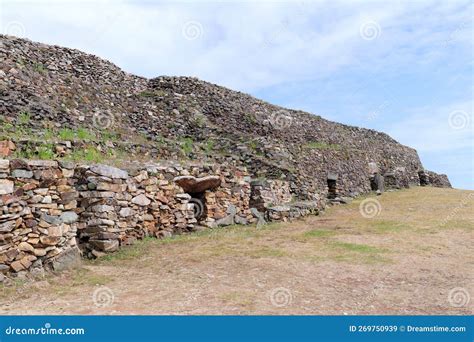 cairn  barnenez megalithic monument stock image image  ancient