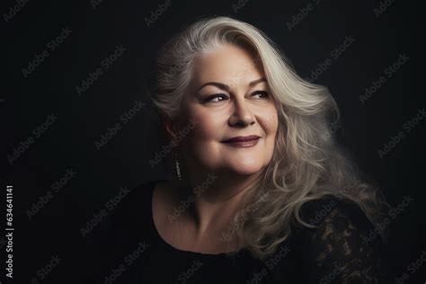 Plus Size Mature Woman Smiling Generate Ai Stock Photo Adobe Stock