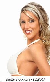 Sexy Blonde Woman Isolated Over White Stock Photo 9519007 Shutterstock