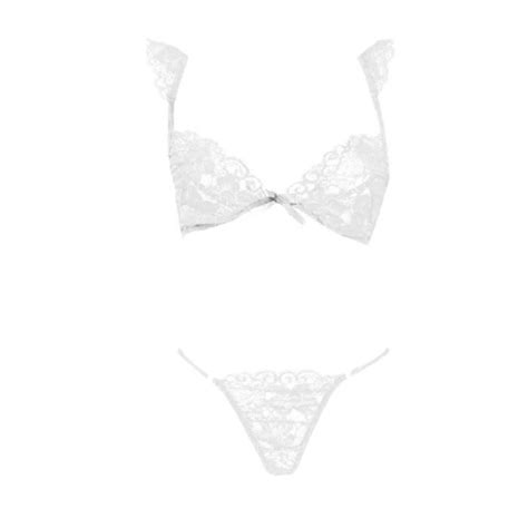 Sous V Tements Sexy Femmes Dentelle Bralette Soutien Gorge Ensemble Bref Lingerie Avec String