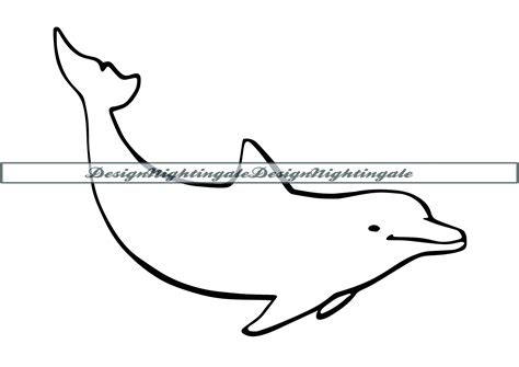 Dolphin Outline SVG Dolphin SVG Ocean Animal SVG Dolphin | Etsy