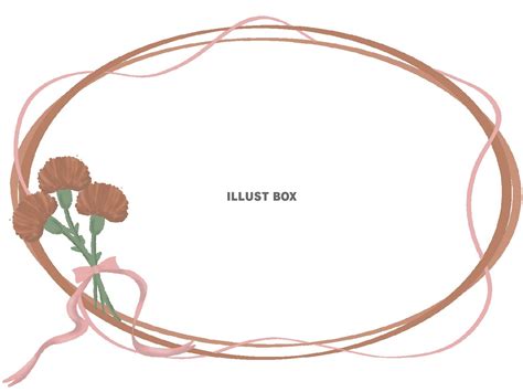 無料イラスト カーネーションの花束フレーム