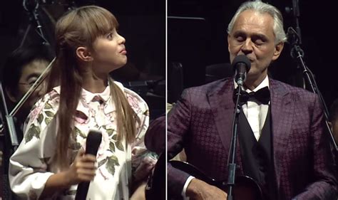 10-Year-Old Virginia Bocelli Joins Her Father Andrea Bocelli for a