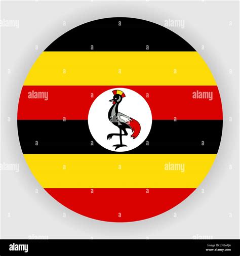 Uganda Flat Rounded Flag Icon Button Vector Stock Vector Image Art