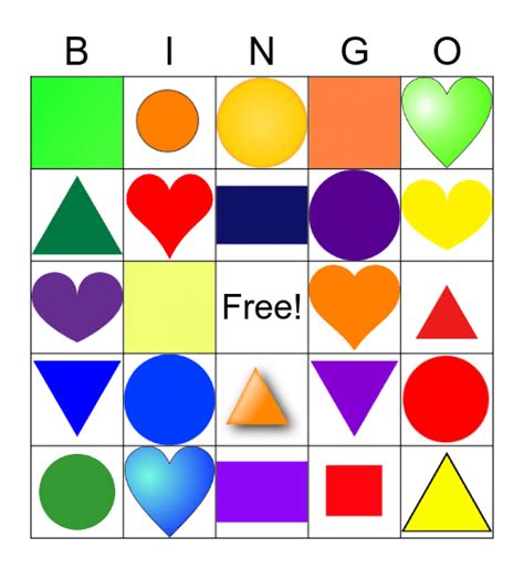 Shape Bingo Card