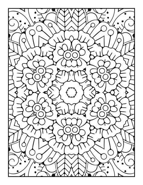 Premium Vector Mandala Coloring Page For Adults And Hand Drawn