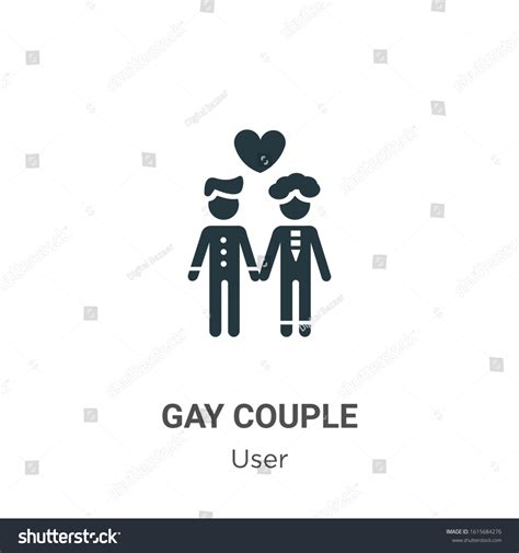 Gay Couple Glyph Icon Vector On Stock Vector Royalty Free Shutterstock